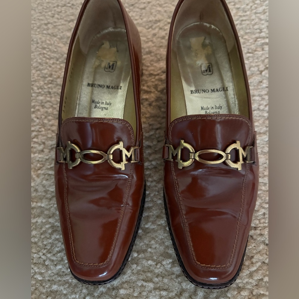 Bruno Magli Brown Loafers size 7. Very good used condition.